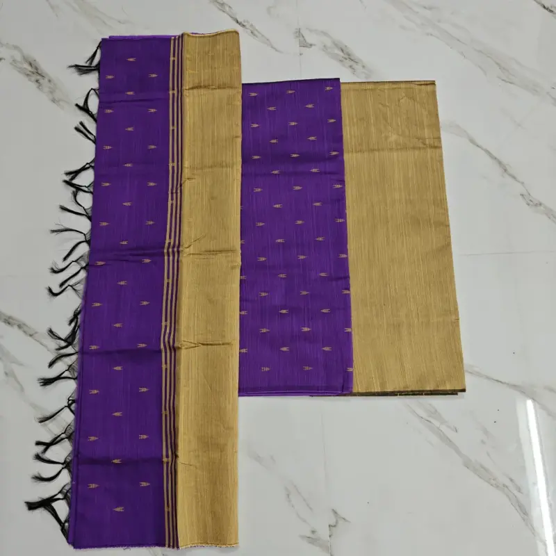 Raw silk chudi material - Lavender set (arrow)