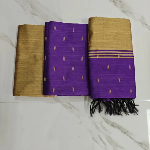 Raw silk chudi material - Lavender set (arrow)