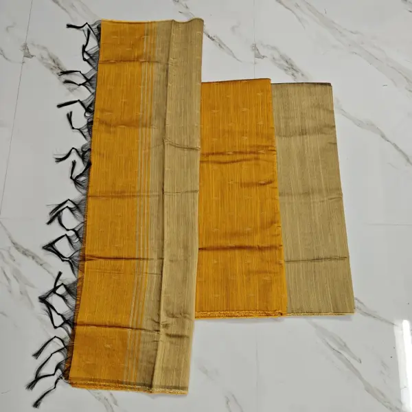 Raw silk chudi material - Gold sets ( arrow )