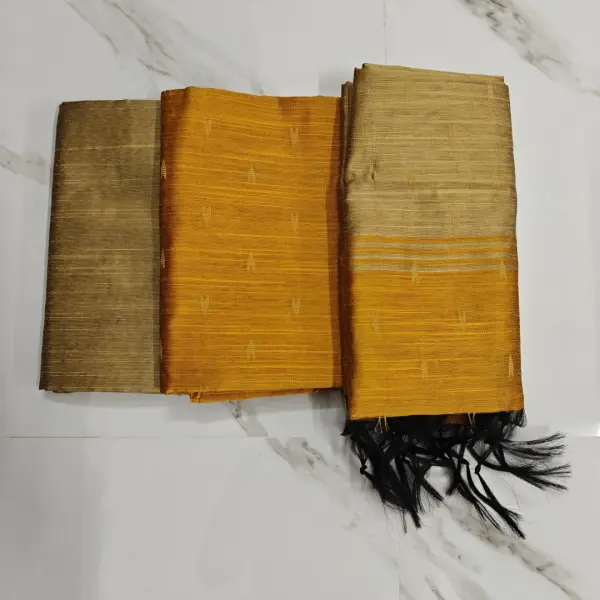 Raw silk chudi material - Gold sets ( arrow )