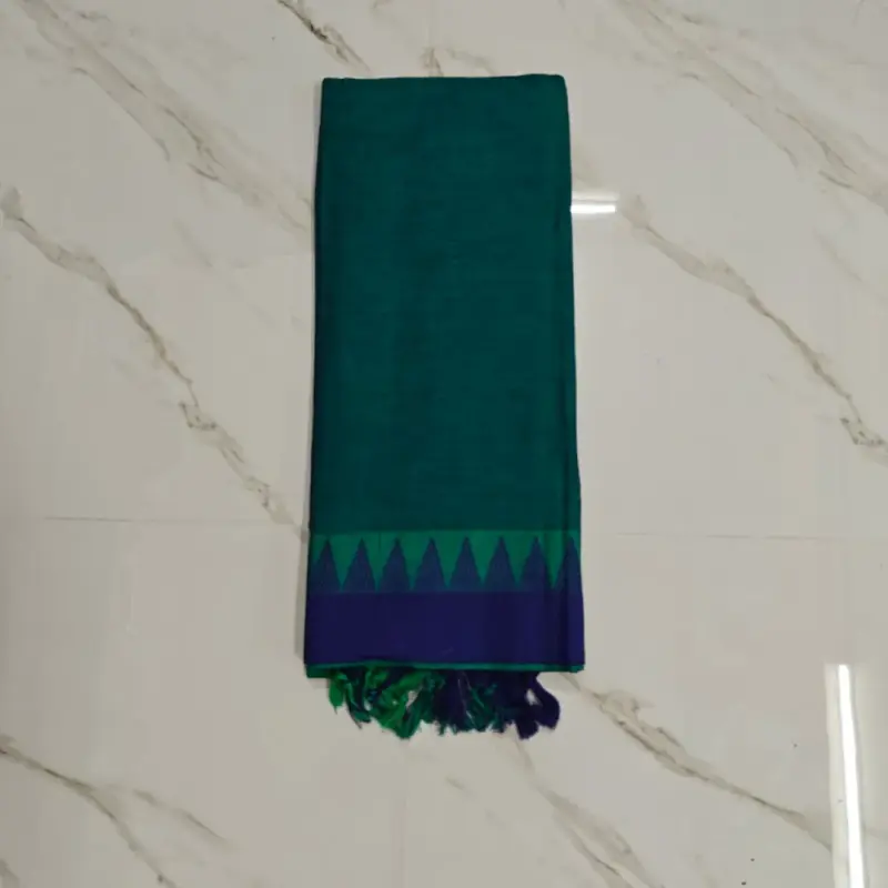 mangalagiri temple border salwar suit - Light green & blue