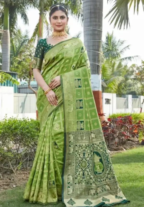 Kanjivaram Trendy Litchi Silk Jacquard Saree