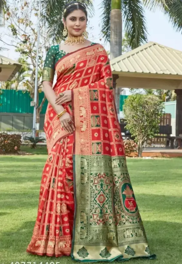 Kanjivaram Trendy Litchi Silk Jacquard Saree