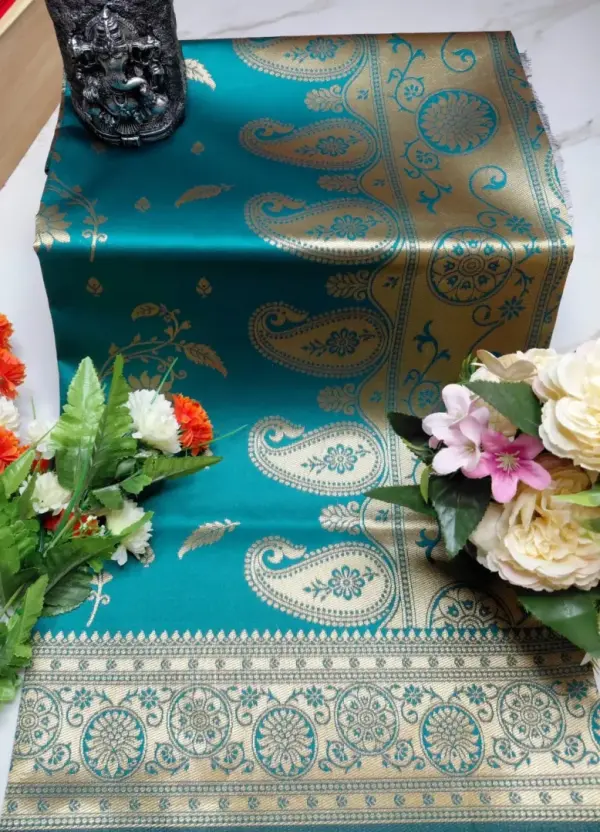 PEACOCK BANARASI SOFT SILK SAREE