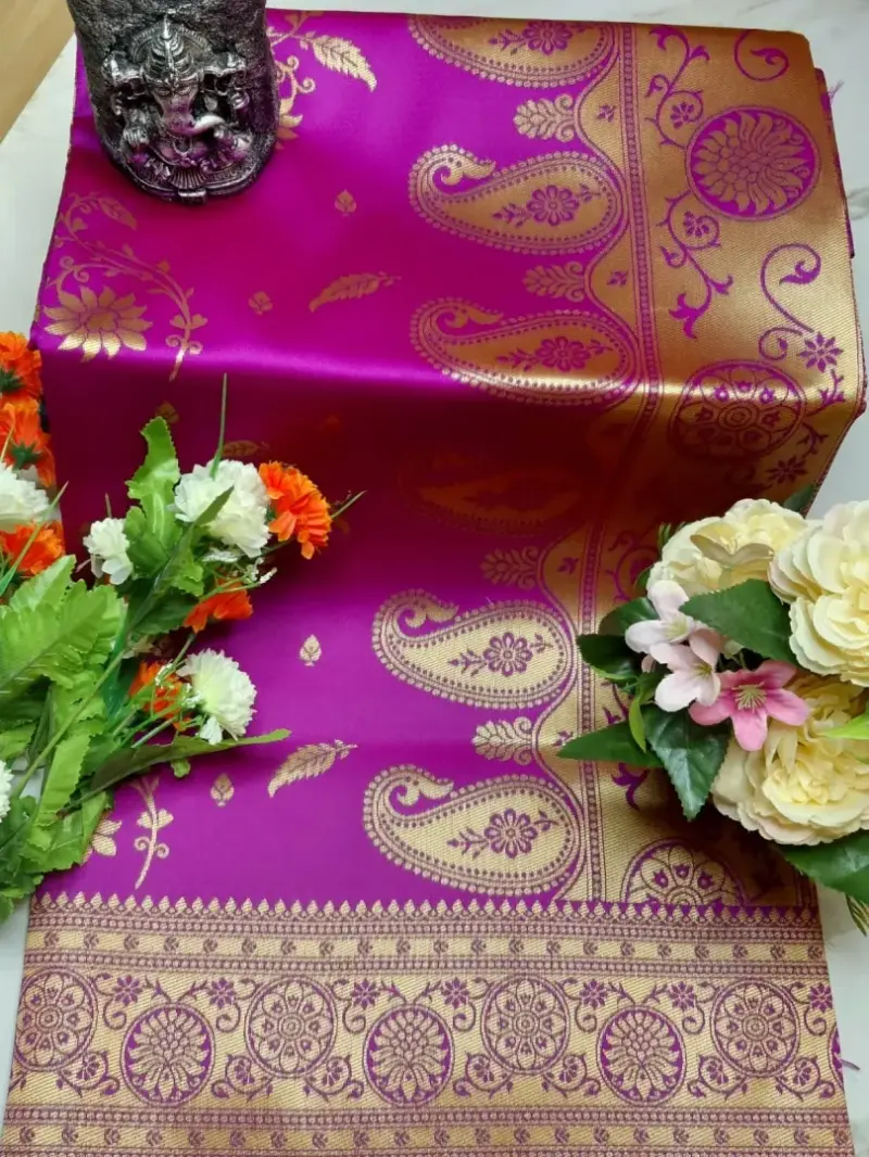 PEACOCK BANARASI SOFT SILK SAREE