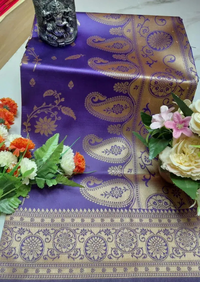 PEACOCK BANARASI SOFT SILK SAREE