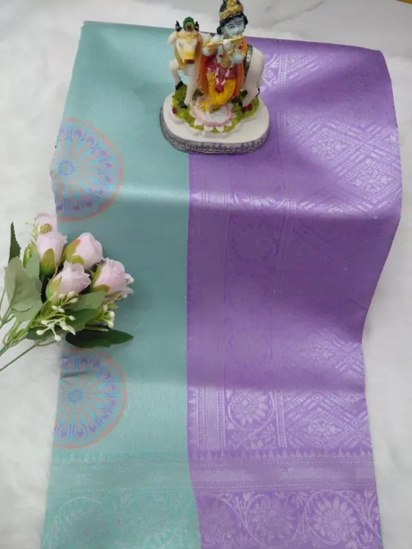 Circle Flower Tissue sarees