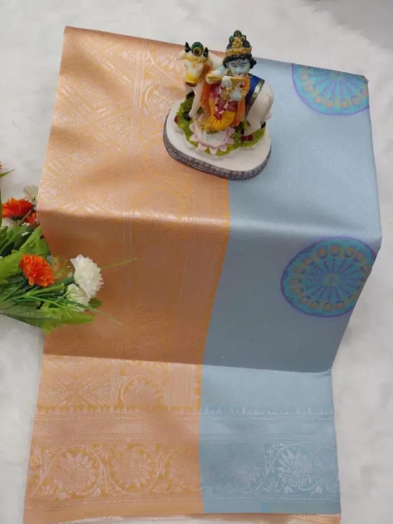 Circle Flower Tissue sarees