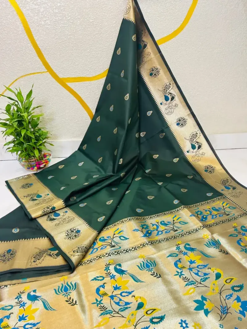 LOTUS PEACOCK SAREE