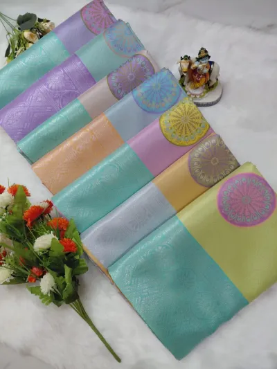 Circle Flower Tissue sarees