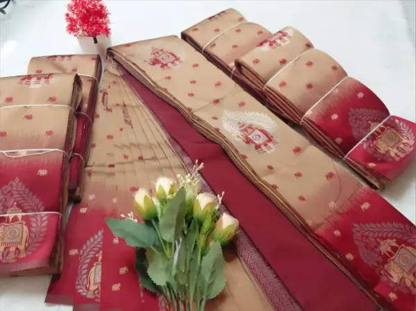 ELEGANT ELEPHANT BORDER SAREES - Mobile View 1