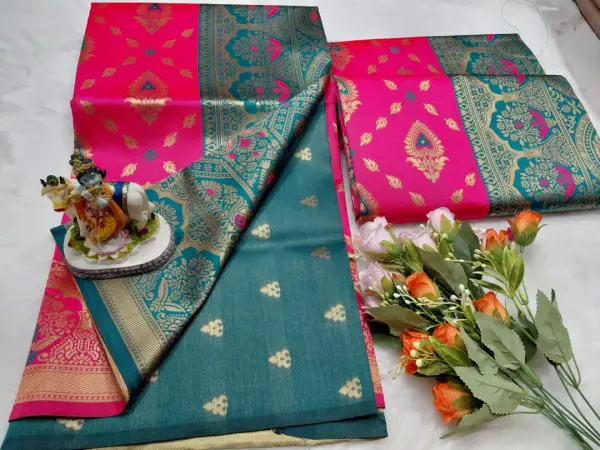 LITCHI BANARASI SOFT SILK SAREE - Mobile View 9
