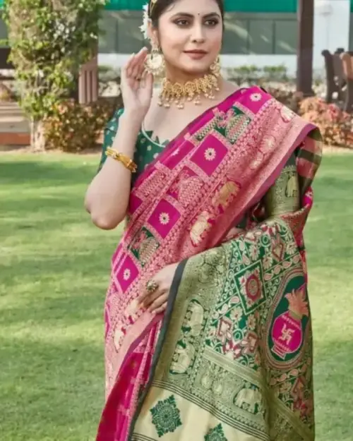 Kanjivaram Trendy Litchi Silk Jacquard Saree