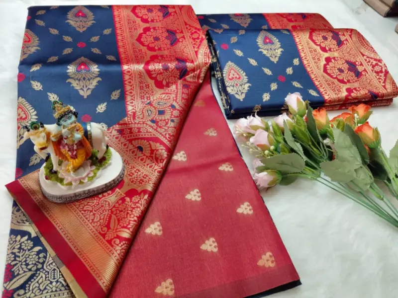 LITCHI BANARASI SOFT SILK SAREE - View 2