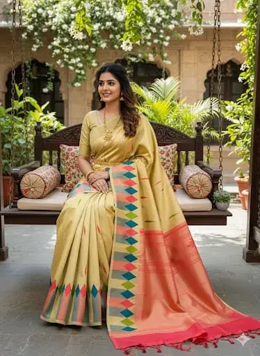 MADHAVI MAHAL  BRIDAL RAPIER FANCY SAREE - Mobile View 15