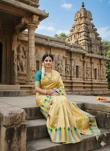 MADHAVI MAHAL  BRIDAL RAPIER FANCY SAREE - Mobile View 14