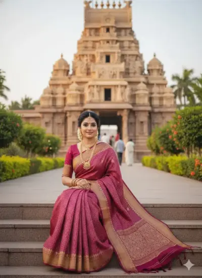 CHECKED SOFT SILK SAREES