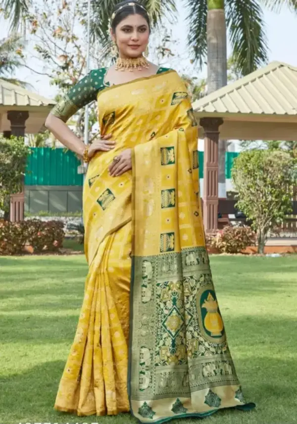 Kanjivaram Trendy Litchi Silk Jacquard Saree
