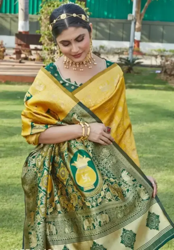 Kanjivaram Trendy Litchi Silk Jacquard Saree