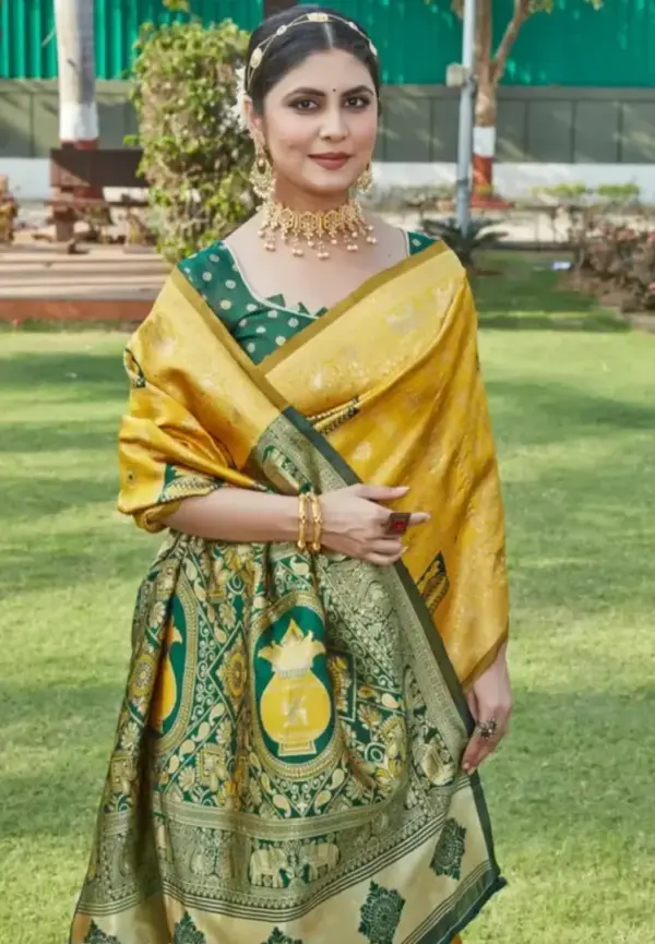 Kanjivaram Trendy Litchi Silk Jacquard Saree