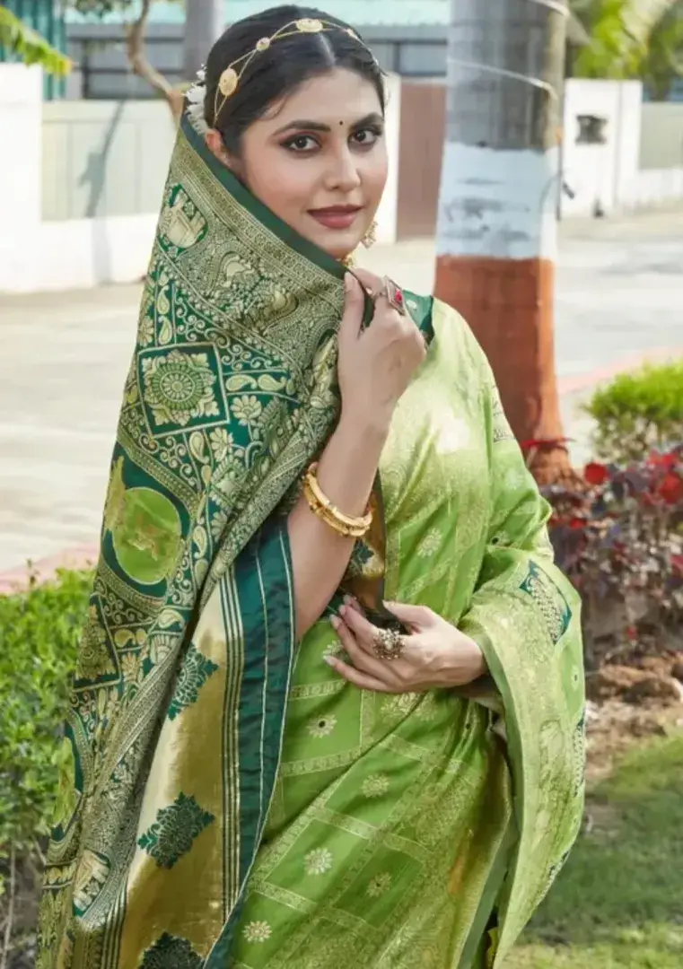 Kanjivaram Trendy Litchi Silk Jacquard Saree