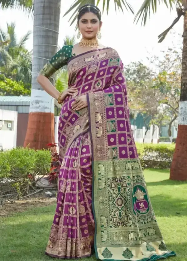 Kanjivaram Trendy Litchi Silk Jacquard Saree