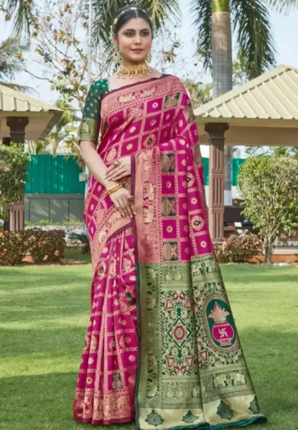 Kanjivaram Trendy Litchi Silk Jacquard Saree