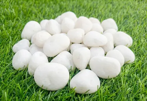Premium 30-40mm White Decorative Pebbles for Home Decor, Landscaping