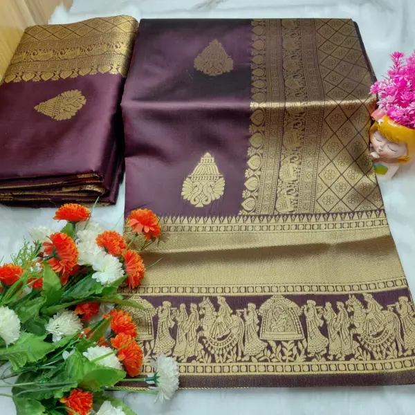 PAALLAKKU DESIGN SOFT SILK  SAREES