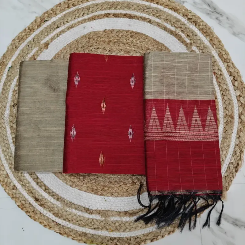 Raw Silk CHUDI SET RED
