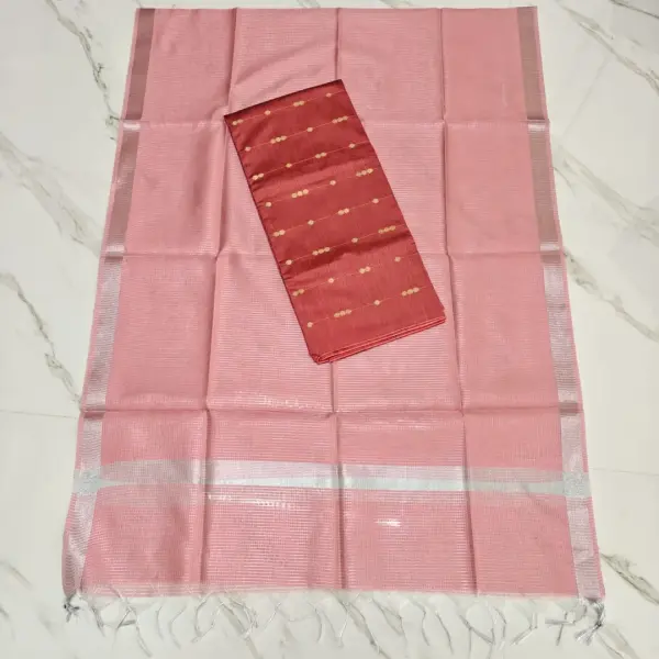 RAW SILK TOP & KANAGAMBARAM BANARASI DUPATTA