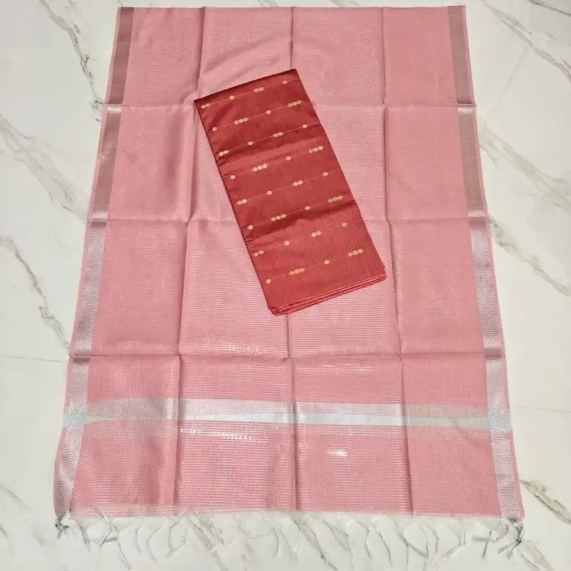 RAW SILK TOP & KANAGAMBARAM BANARASI DUPATTA