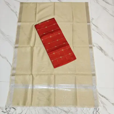 RAW SILK TOP & LIGHT YELLOW BANARSI DUPATTA